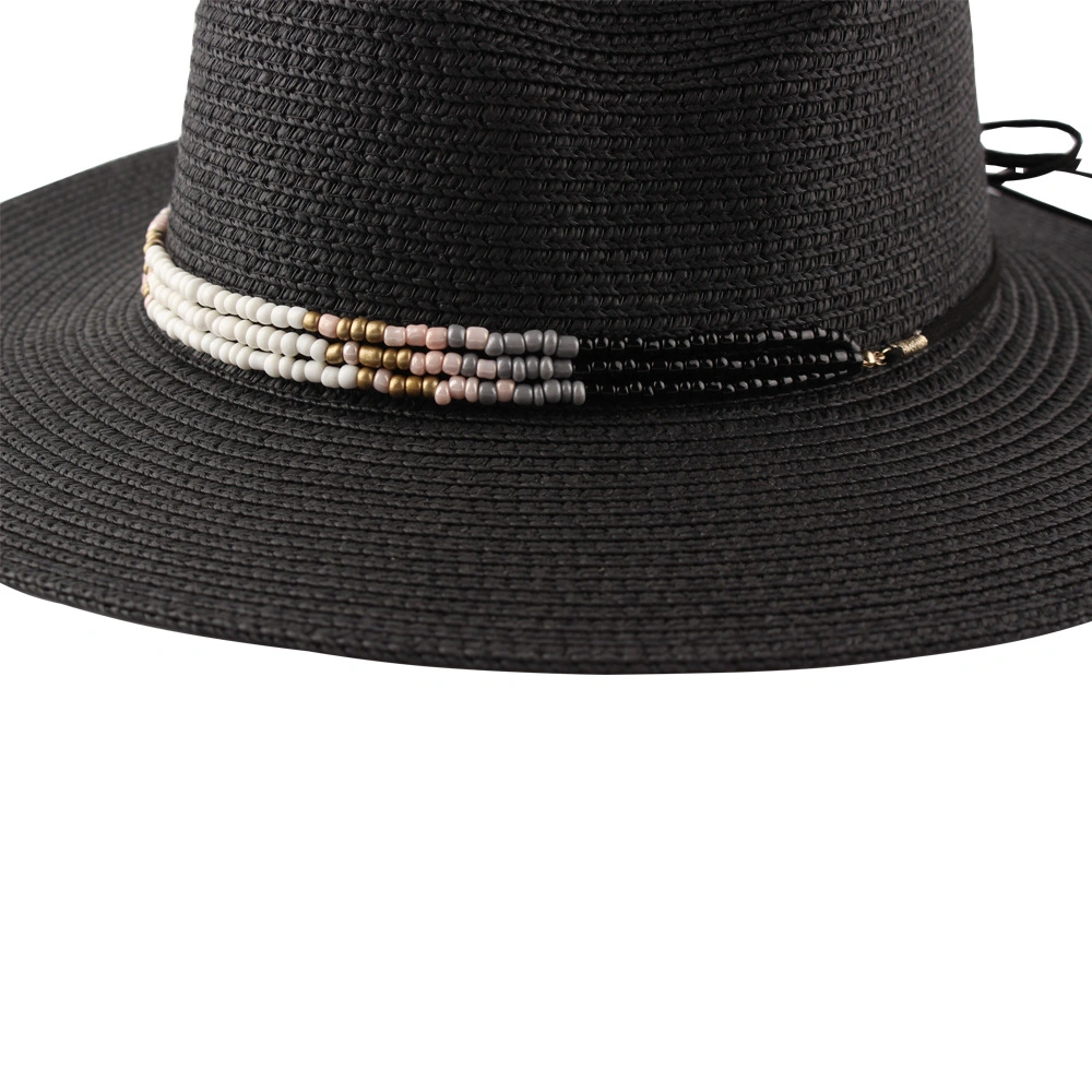 Flat Eaves Jazz Top Sunblock Straw Hat