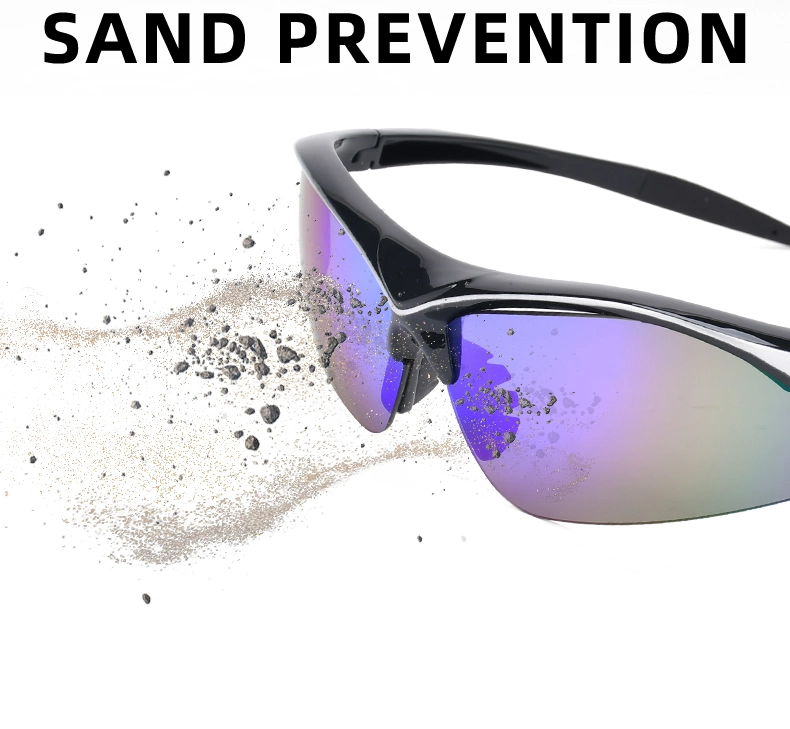 Wholesale Custom Fashion Half Frame Polarized Lens Outdoor Sport Sun Glasses UV400 Eye Protection Cycling Glasses
