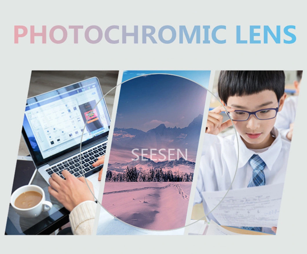 Seesen Optical Lens 1.56 Spin Transition Photochromic Pink/Green/Purple/Blue Eyeglasses Lens