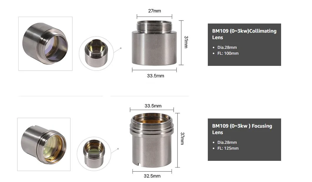 China D30 FL125/150 Focus Lens for Raytools Bt210 Bt240 Bm109 0-6kw Laser Head