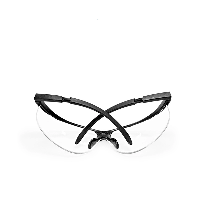 Clear Lens Black Half Rim Frame Anti-Shock Protective Eyewear PC Material Safety Work Cycling Goggles Glasses