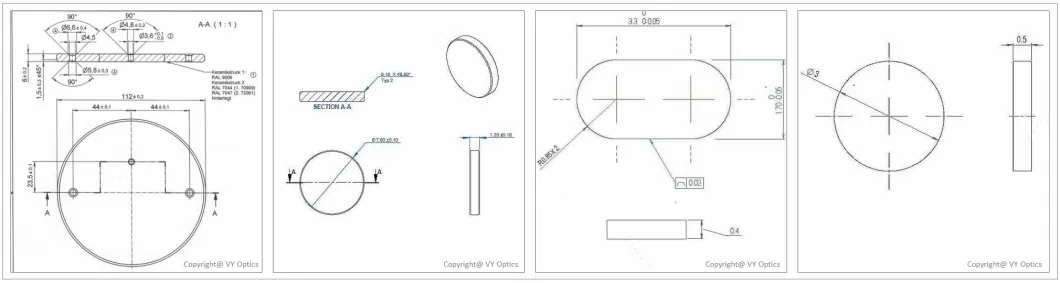 Standard Chinese CVD Znse Meniscus CO2 Laser Lens Plano Covex Znse Focusing Lens