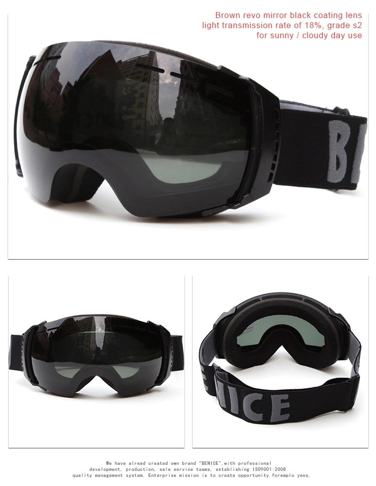 Ultra Soft Triple-Layer Frameless Ski Goggles for Snowboard Double Lens High Elastic Strap Snow Googles Protective Glasses