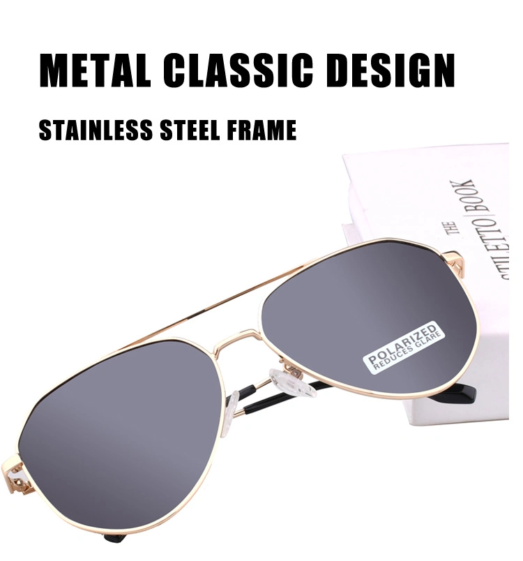 Metal Fashion Sun Glasses for Outdoor Driving and Fishing Sunglasses