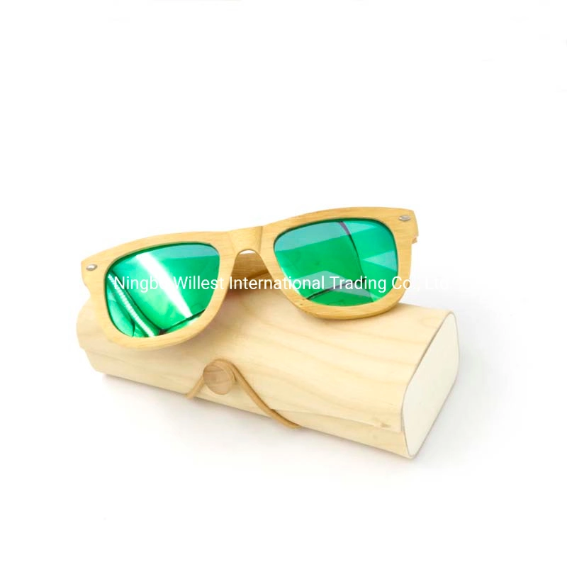 Green Bamboo Wood Sunglasses for Summer Biodegradable