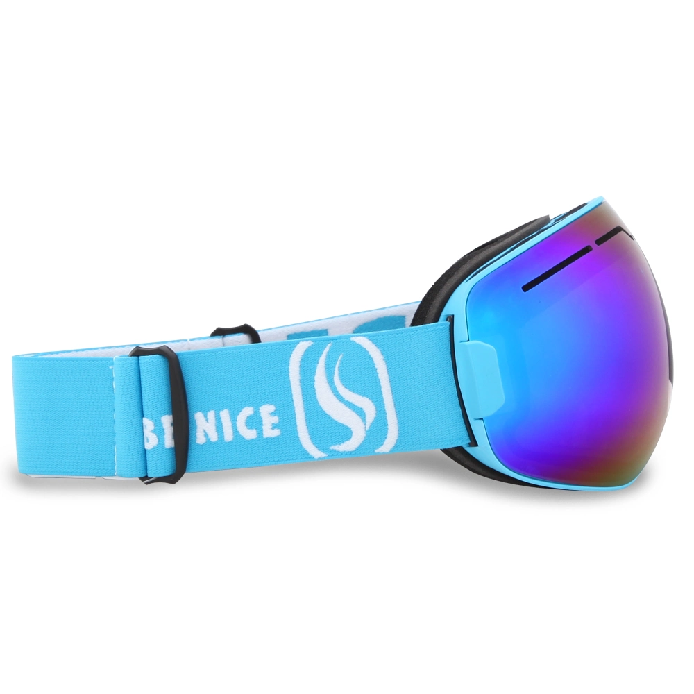 Snowboard Goggles Replaceable Lens OTG Snow Goggles Soft TPU Frame Custom Logo Ski Goggles Mirror Coated