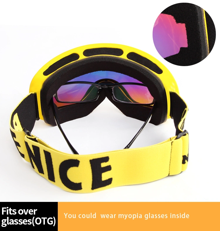 Ultra-Soft Foam Safety Approved PC Lens Kids Ski Snow Goggles