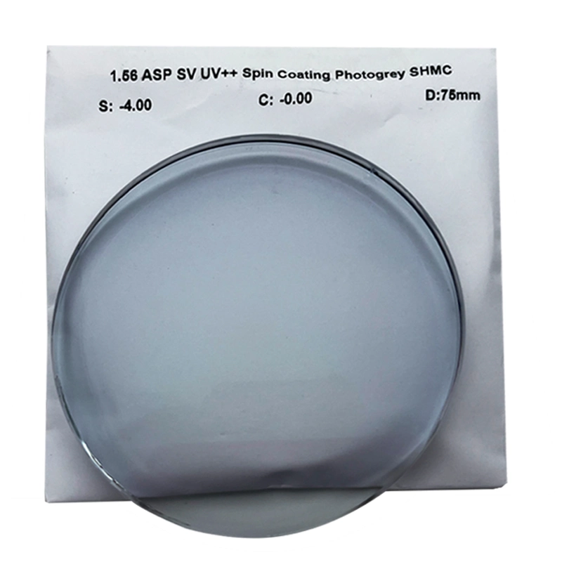 1.56 Aspherical Single Vision UV++ Spin-Coating Photogrey Shmc Green Optical Lens