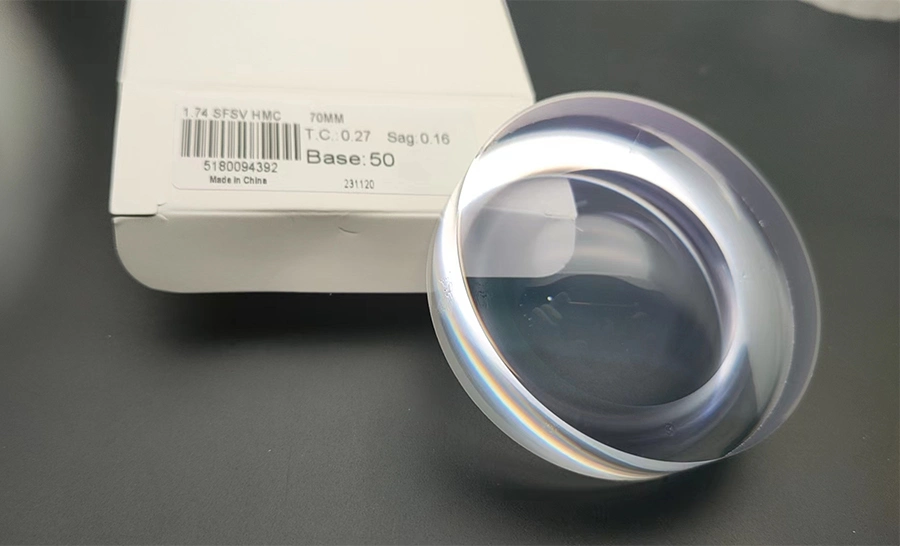 1.74 Semi-Finished Single Vision Hmc Green Optical Lens, Mr-174 Sfsv Lenses