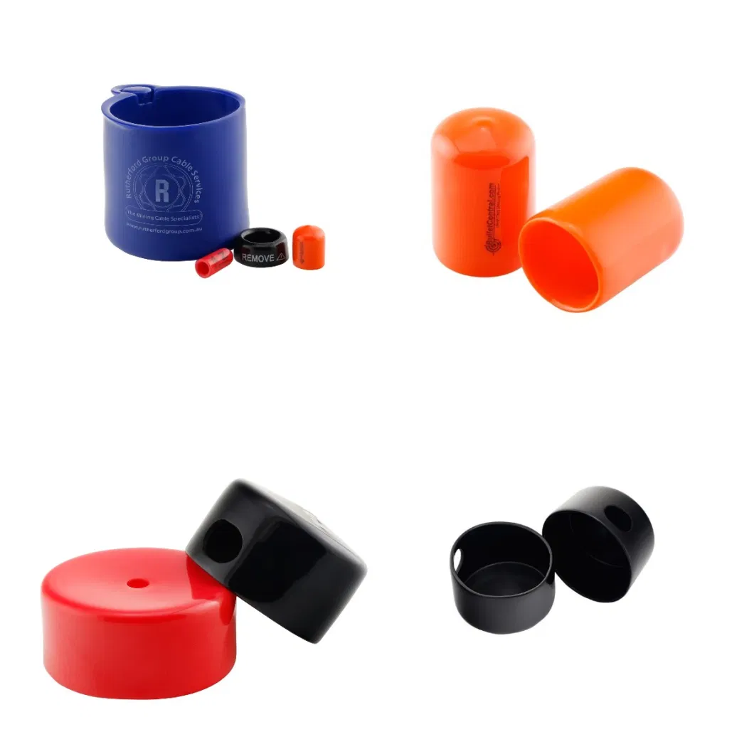 CS1.5 to CS200 Customized Round Flexible Vinyl End Caps, Steel Pipe Rubber Caps, Rod/ Rebar/ Tube/ Stud/ Nut/ Thread Protector Covers, Plastic Protective Caps