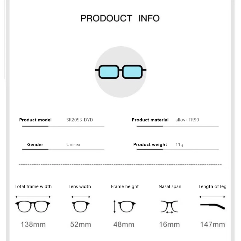 Newest Style Irregular Round Frames Eyeglasses Metal Legs Vogue Plain Spectacles Men Women Glasses Anti Blue Light Optical Frame