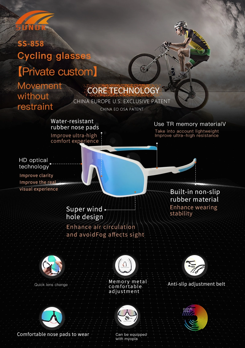 Fishing Bicycle Riding Outdoor 5 Lens Protective Polarized Mountain Sports Cycling Glasses