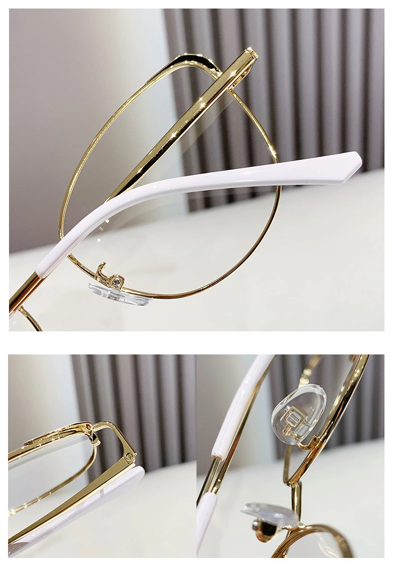 Wholesale New Fashion Cat Eye Glasses Frame Women&prime;s Trendy Personalized Photochromic Glasses Anti Blue Light Glasses