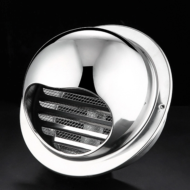 Stainless Steel Round Bull Nosed Air Vent Diffuser Grille Cover Cap