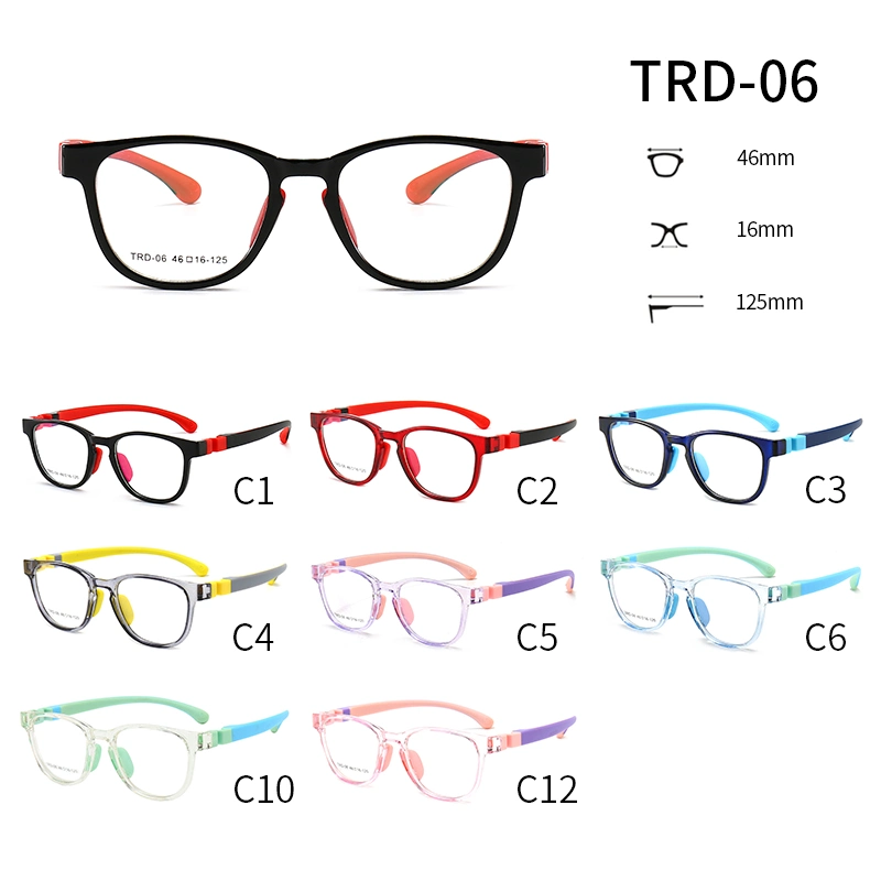 2020 High Quality Tpee Rubber Anti Blue Light Kids Nerd Glasses Clear Lens