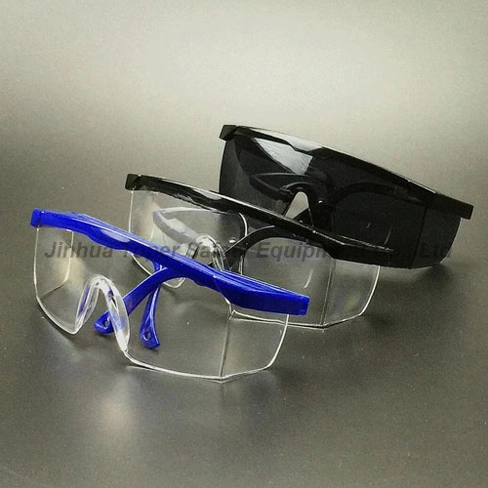 Adjustable Legs Blue Frame PC Lens Safety Glasses (SG100)