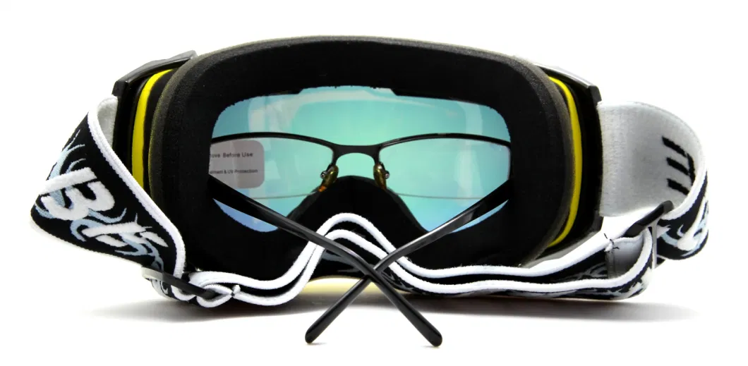 Soft Triple-Layer Frameless Ski Goggles for Snowboard Double Lens High Elastic Strap Snow Googles Protective Glasses