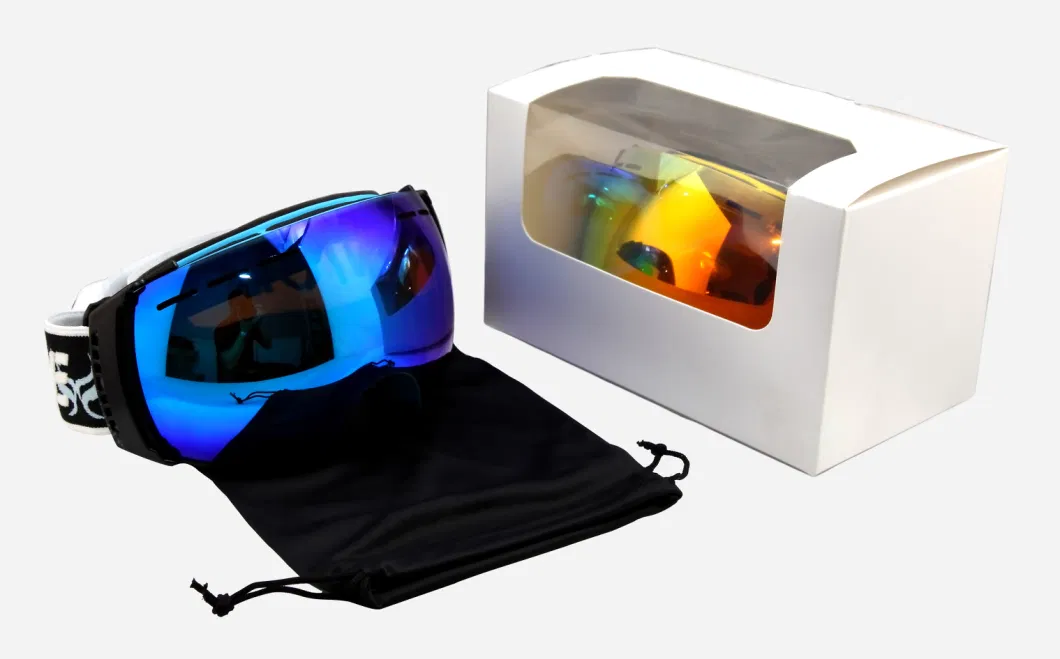 Ultra Soft Triple-Layer Frameless Ski Goggles for Snowboard Double Lens High Elastic Strap Snow Googles Protective Glasses