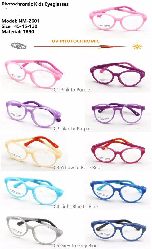 Tr Optical Glasses Spectacle Frames UV Photochromic Color Changing Eyeglasses Frames Glasses for Kids