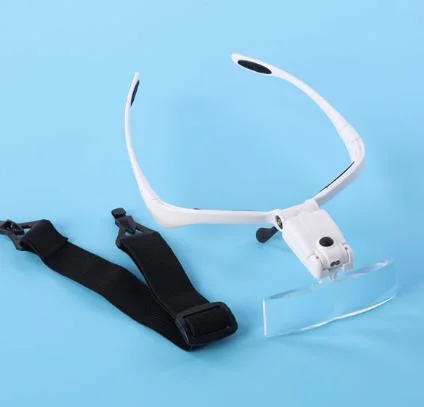 1.0X/1.5X/2.0X/2.5X/3.5X LED Eyeglass Headband Visor Magnifier 5 Lens (BM-MG3027)