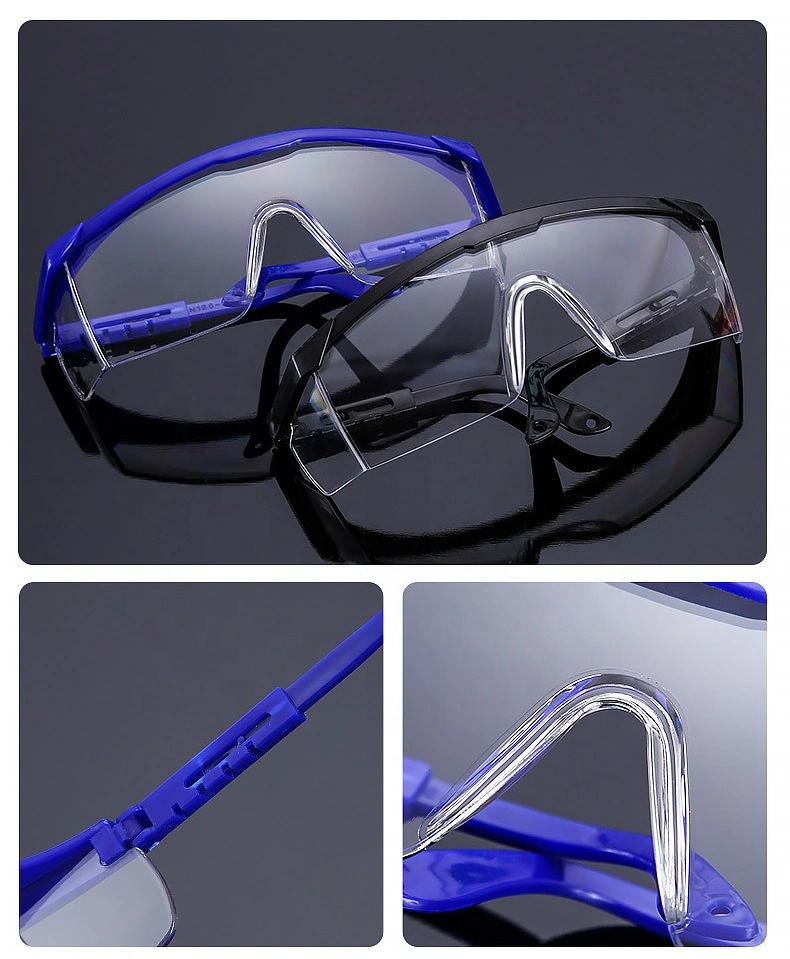 Stock Available One Week Delivery Blue Black 20g Transparent PC Lens Industrial Cheap Safety Glasses