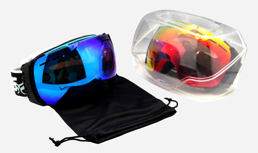 Soft Triple-Layer Frameless Ski Goggles for Snowboard Double Lens High Elastic Strap Snow Googles Protective Glasses