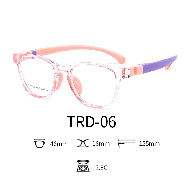 2020 High Quality Tpee Rubber Anti Blue Light Kids Nerd Glasses Clear Lens