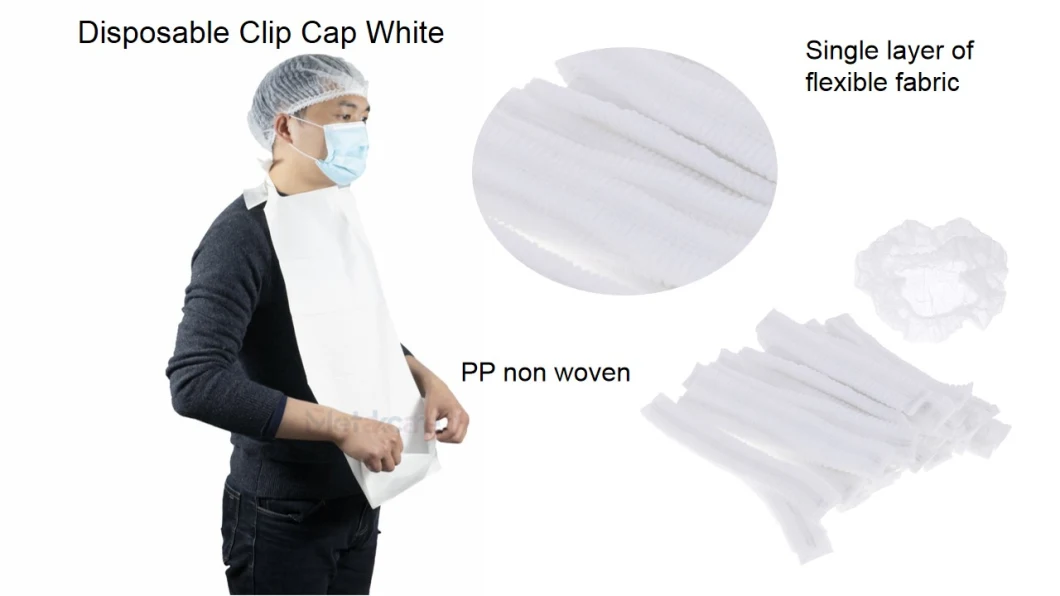 Disposable Plastic Strip/Clip/Bouffant/Mop/Nonwoven/PP Cap Shower/Bathing/Hotel Cap Round Cap Head Hair Cap/Nurse/Doctor Cap/Medical/Surgical Cap