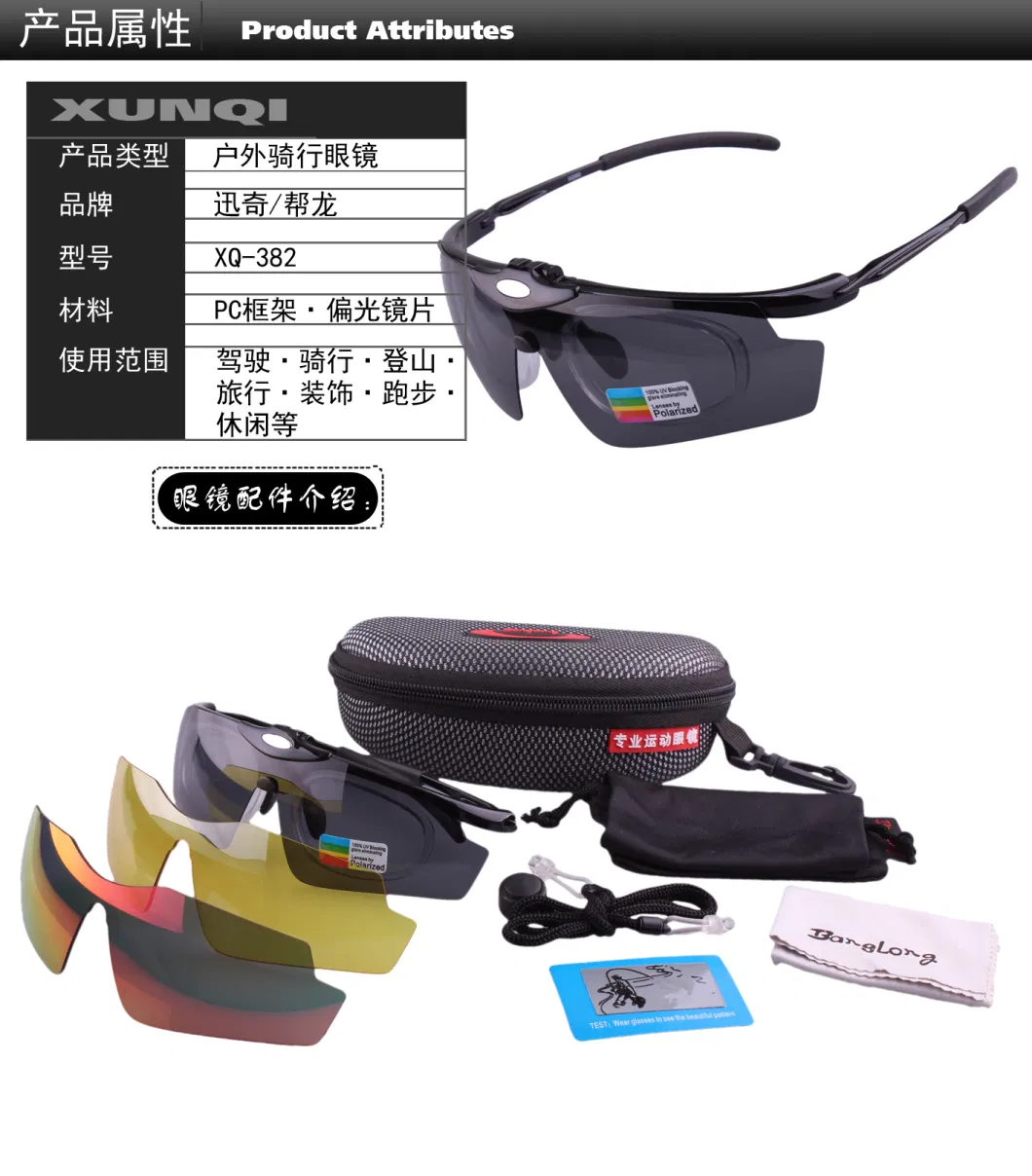Custom Replaceable Polarized Sunglasses Lens Shield Glasses