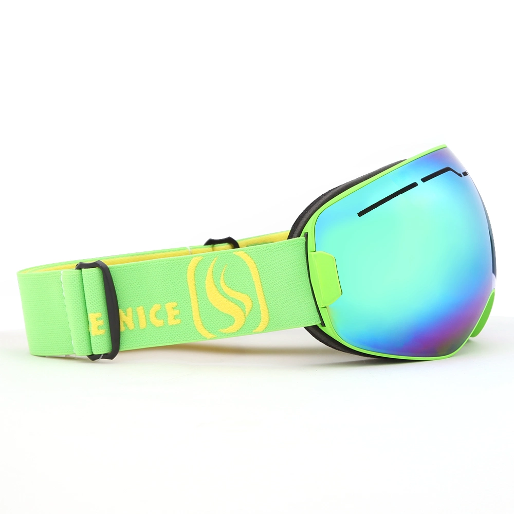 Snowboard Goggles Replaceable Lens OTG Snow Goggles Soft TPU Frame Custom Logo Ski Goggles Mirror Coated