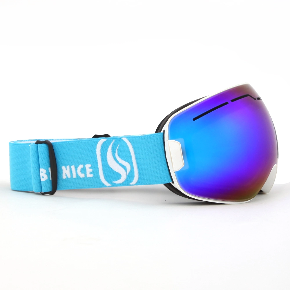 Snowboard Goggles Replaceable Lens OTG Snow Goggles Soft TPU Frame Custom Logo Ski Goggles Mirror Coated