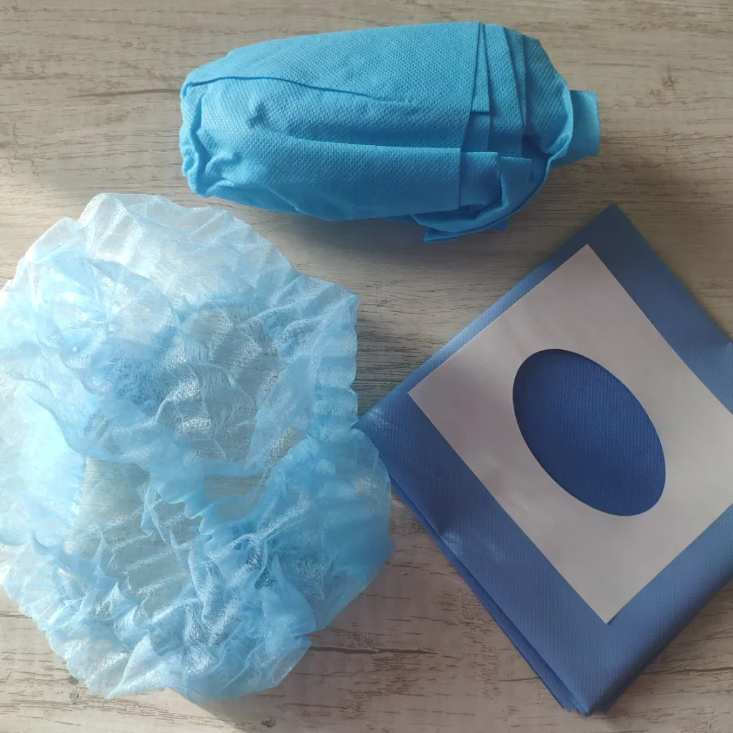 Disposable Plastic Strip/Clip/Bouffant/Mop/Nonwoven/PP Cap Shower/Bathing/Hotel Cap Round Cap Head Hair Cap/Nurse/Doctor Cap/Medical/Surgical Cap