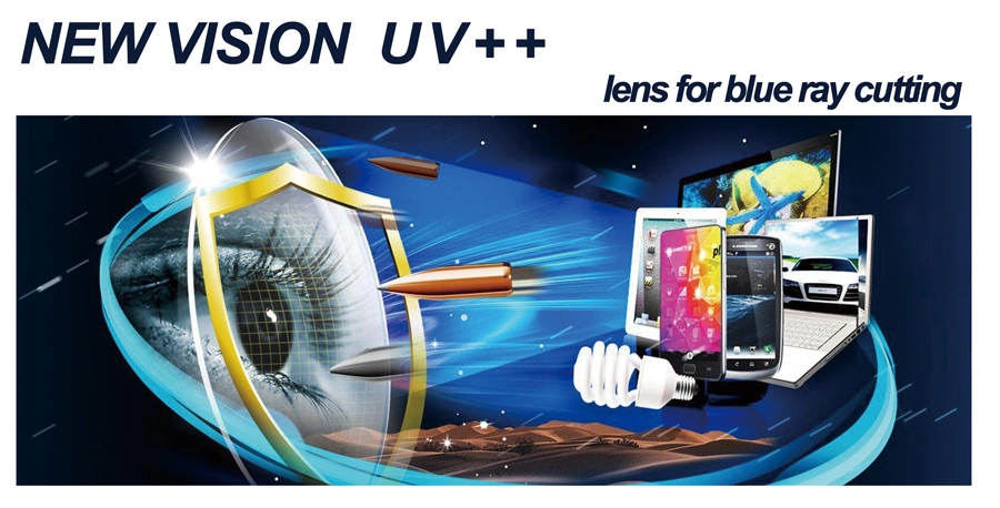 Finished 1.56 Sv UV++/Anti-Blue Ray Eye Protector Optical Lens