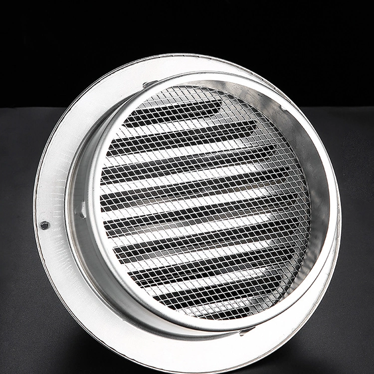 Stainless Steel Round Bull Nosed Air Vent Diffuser Grille Cover Cap