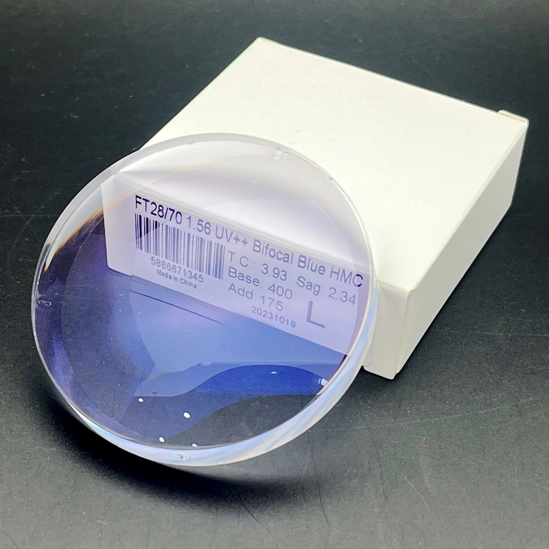 Semi-Finished FT-28 1.56 Bifocal UV Protection Optical Spectacle Lens