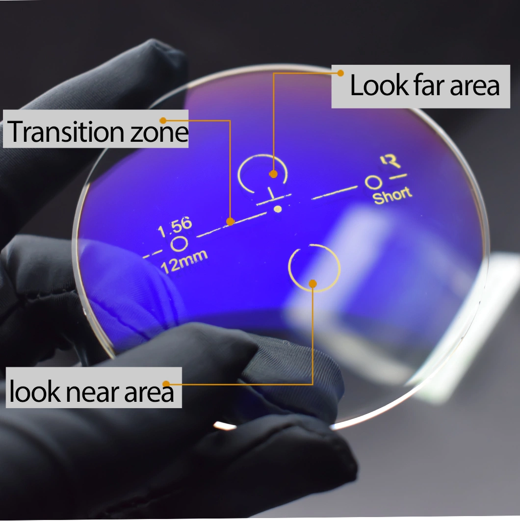 Manufacturers China 1.56 Blue Ray Cut Progressive Hmc Optical Lens