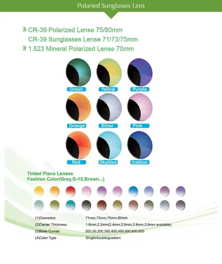 Quick Shipping Traditional Prescription Lens Rx Lens Comfortable Cr39 1.56 Free Form Progressive Polarized Hc Lab Optical Lens