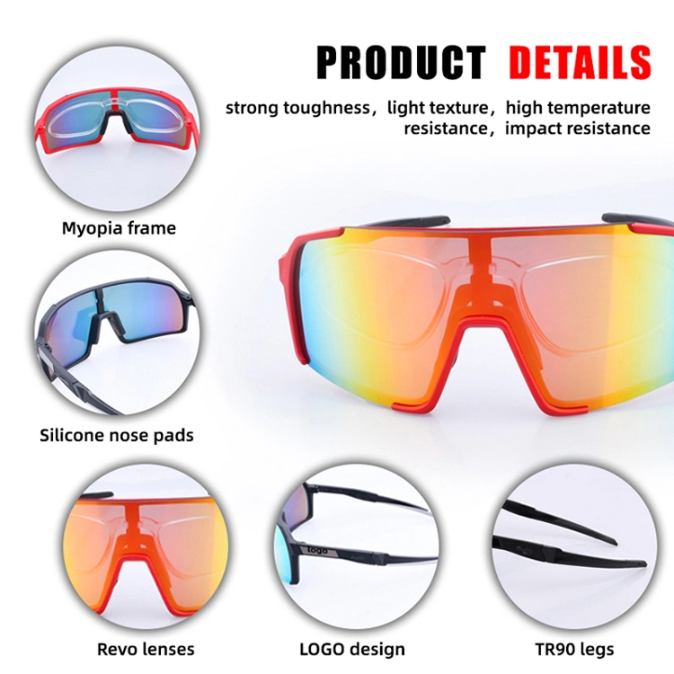 Customizable Logo Brand Polarized Photochromic Eyewear Sport Sunglasses Bicycle Glasses