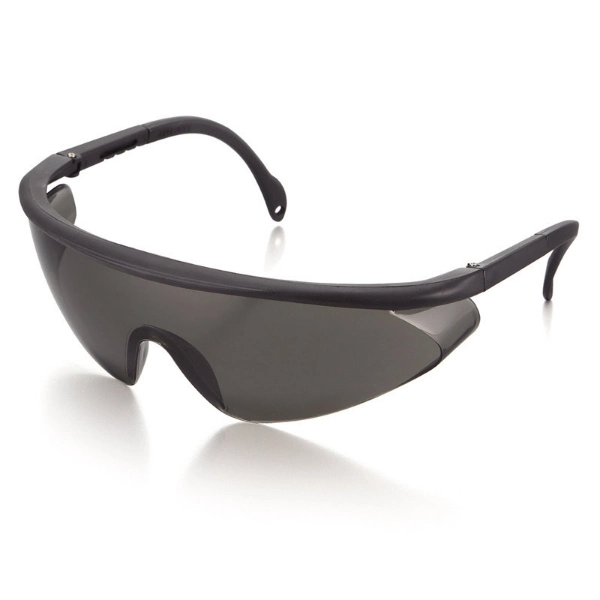 Black PC Lens &amp; Temple Industrial Anti-UV Safety Glasses