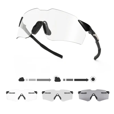 Protezione UV lente fotocromica Occhiali da sole Anti Glare Cycling Sport Occhiali da sole