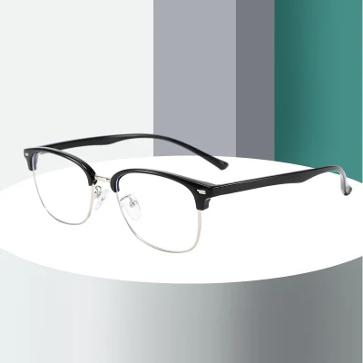  2023 Cina Wenzhou in promozione Stock cornice plastica mezzo quadrato Miglior vendita Hot Popular telaio CE lenti anti Blue Light Vetri di bloccaggio