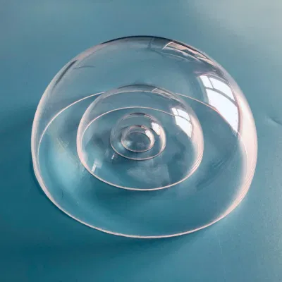  Vetri ottici personalizzati BK7 silice fusa zaffiro sfera in vetro trasparente Lente a sfera con foufing a cupola