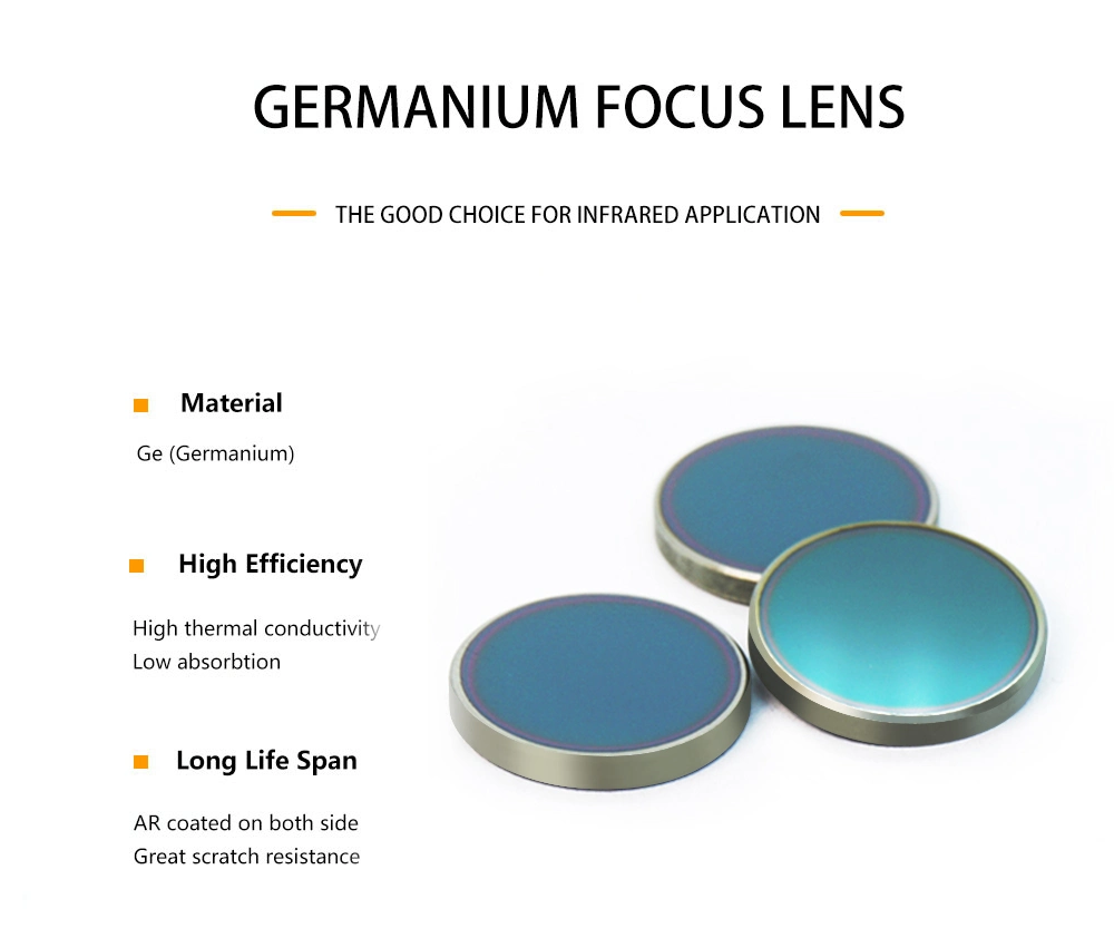 Chinese Manufacturer Diameter 20mm Focal Length 50.8mm Infrared Germanium Focus Lens for Infrared Application