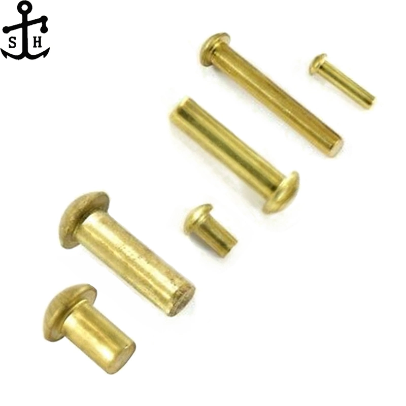 Customized High Strength Brass Pan Head Solid Rivet Made in China