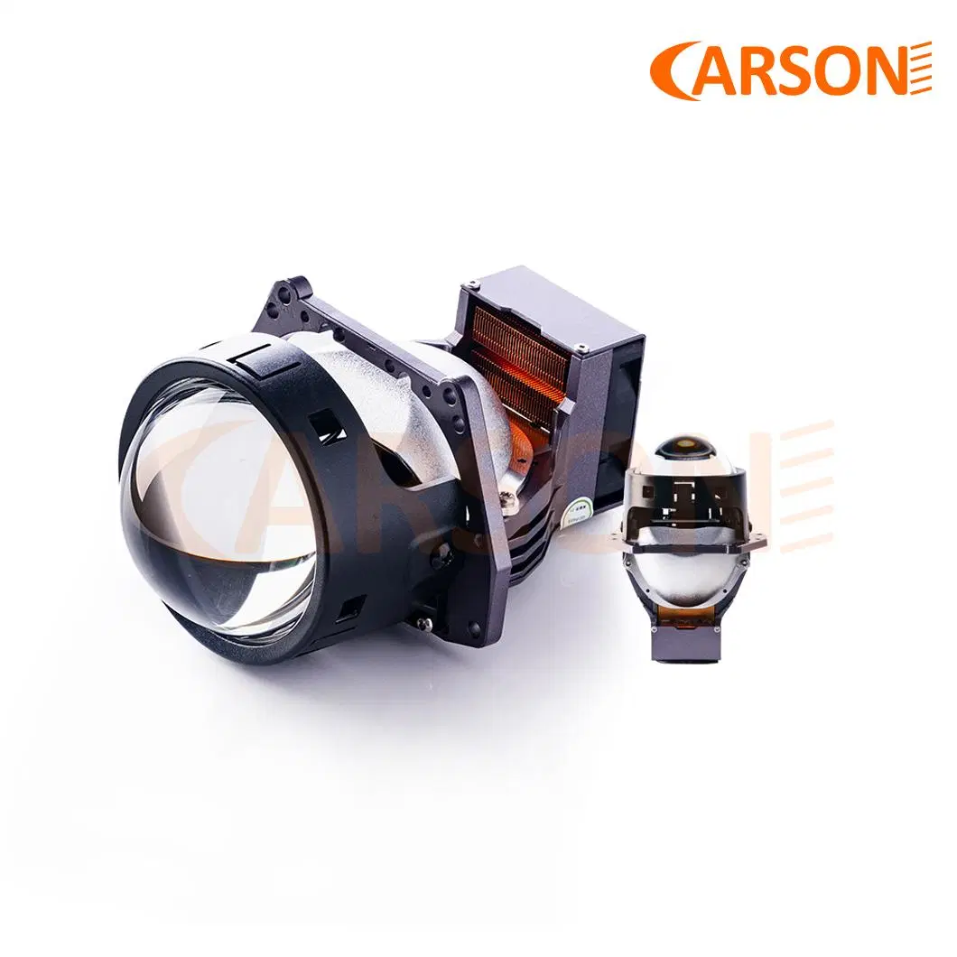 Carson CS9 Three Reflectors Super Bright Light LED Lens for Auto Headlights with Copper Fins and Intelligent Fan