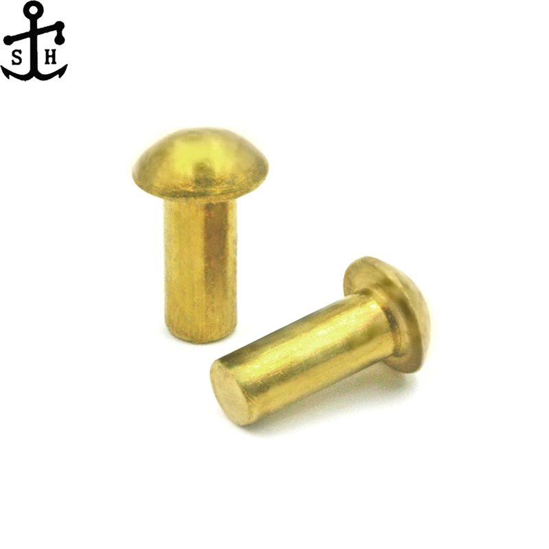 Customized High Strength Brass Pan Head Solid Rivet Made in China