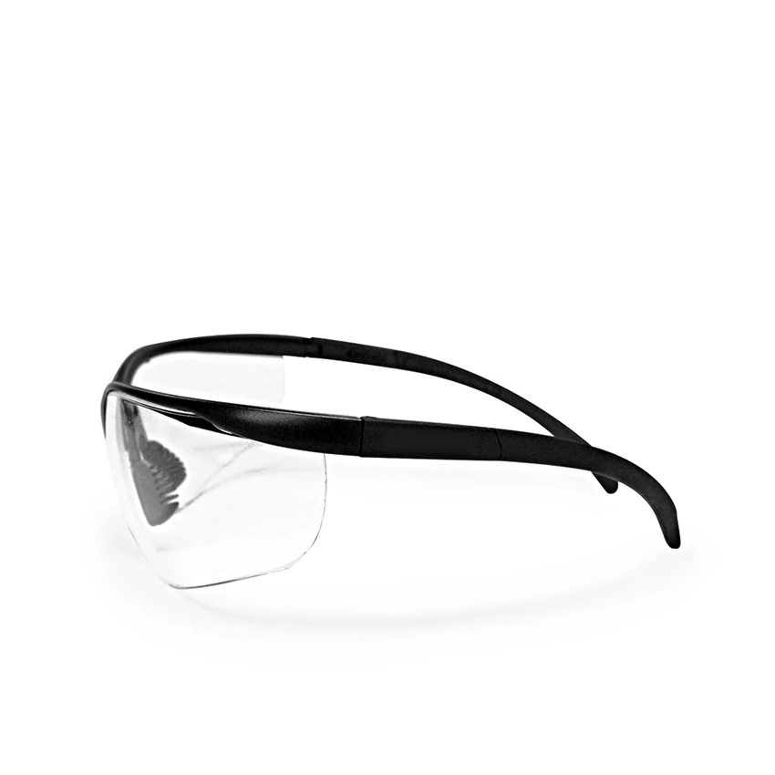 Clear Lens Black Half Rim Frame Anti-Shock Protective Eyewear PC Material Safety Work Cycling Goggles Glasses