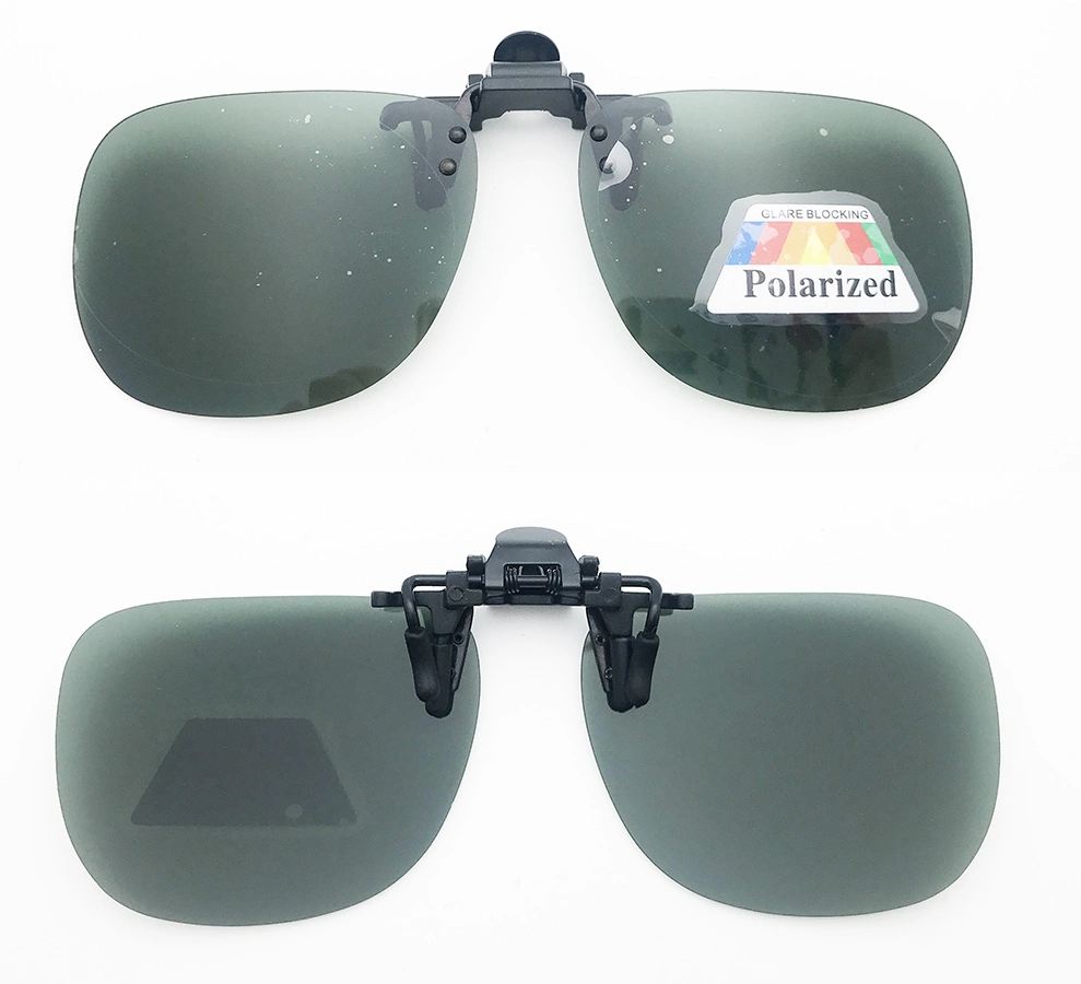 Original Design New Unisex Clip on Smoke Green Lens Sunglass