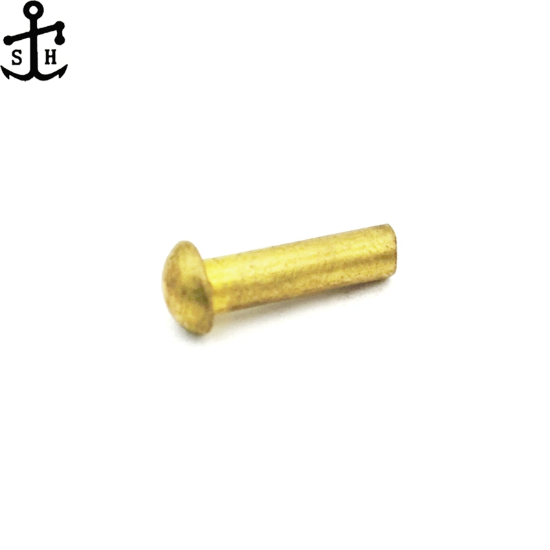 Customized High Strength Brass Pan Head Solid Rivet Made in China
