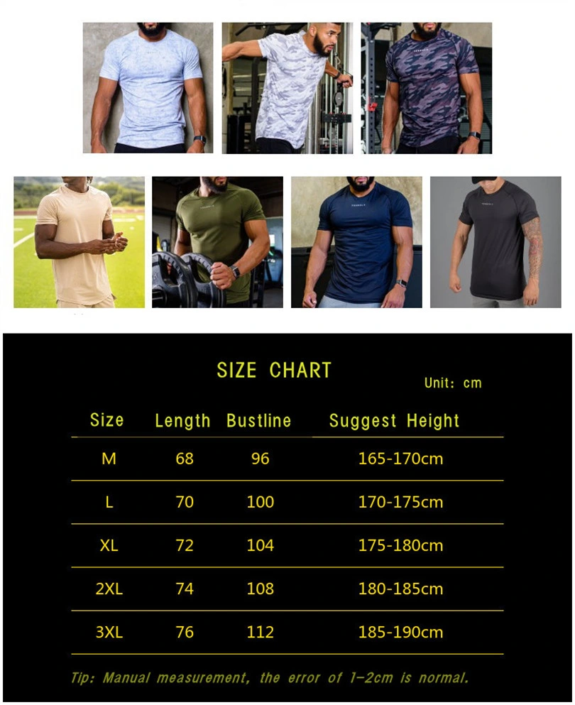 Sy-4580 Round Neck Sports Fitness T-Shirt Men&prime; S Breathable Perspiration Training Short Sleeves Gym Wear Top